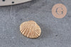 Pendentif coquillage doré 14K 13mm, coquillage doré,dorure 14carats,coquillage or, x 2 (G0664)