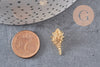 Pendentif coquillage laiton doré 18K 20mm, x1 (G3726)
