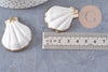 Pendentif coquillage naturel coque doré 32-42mm, x1 (G0096)