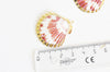 Pendentif coquillage naturel coque doré 33-54mm, x1, G1795