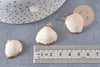 Pendentif coquillage naturel coque doré,pendentif doré, création bijoux, coquillage bijou,coquillage or,22-29mm, x 2-G1815