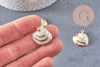 Pendentif coquillage naturel coque doré,pendentif doré, création bijoux, coquillage bijou,coquillage or,22-29mm, x 2,G3088