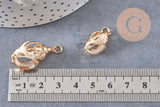 Pendentif coquillage naturel spirale doré, x1 (G2201)