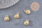 Pendentif coquillage zamac doré 14K 13.5mm, x5 (G5798)