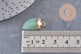 Pendentif corne jade vert,jade vert,pendentif bijoux, jade naturelle,21mm, x1 (G1281)