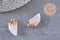 Pendentif corne quartz rose,pendentif bijoux, quartz rose naturel, pendentif jade,21mm, x1 (G1513)