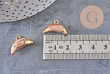 Pendentif croissant lune jaspe paysage doré, pendentif bijoux,lune jaspe, jaspe naturel,18mm x1 (G1209)