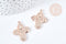 Pendentif croix gravé zamac doré or rose 24mm, création bijoux baroque pendentif religion, x1 (G8561)