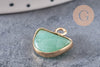 Pendentif demi-lune aventurine,Pendentif bijou pierre naturelle,aventurine naturelle,création bijoux,13.5mm,G2883