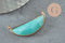 Pendentif demi-lune jade turquoise laiton doré 32mm,creation bijou,pendentif pierre naturelle, x1 G0888