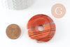 Pendentif donut jaspe rouge 40mm,un pendentif en jaspe naturel pour création bijou pierre naturelle, x1 (G3201)