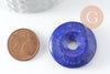 Pendentif donut lapis lazulis 30-31mm, un,pendentif bijoux pierre en lapis lazuli naturel pour la création de bijoux, x1 (G3202)