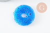 Pendentif donut millefiori murano multicolore 29-39mm x1 (G1451)