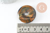 Pendentif donut oeil de tigre naturel 30mm, x1 (G4492)