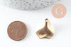Pendentif feuille laiton, breloque laiton brut, feuille monstera, bijoux,pendentif laiton brut,,21.5mm, x2 (G3235)