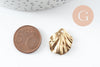 Pendentif feuille laiton brut 20mm, création bijou laiton brut, x2 (G0523)