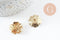 Pendentif fleur laiton brut 20mm, x2 (G4555)