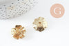 Pendentif fleur, Pendentif laiton brut, bijou laiton,fleur laiton bijoux,pendentif laiton brut,20mm, x2 (G4555)