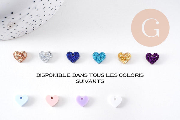 Pendentif fleur acrylique 20mm, x4 (G10271)