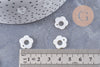 Pendentif fleur nacre blanche naturelle 13.5mm, x2 (G10087)