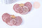 Pendentif fleur tissu soie vieux rose support doré,pendentif fleur en dentelle de tissu, 25x38mm, x2 (G5427)