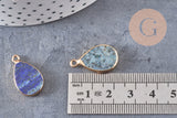 Pendentif goutte Lapis Lazulis 22mm, x1 (G5207)