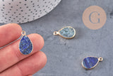 Pendentif goutte Lapis Lazulis 22mm, x1 (G5207)