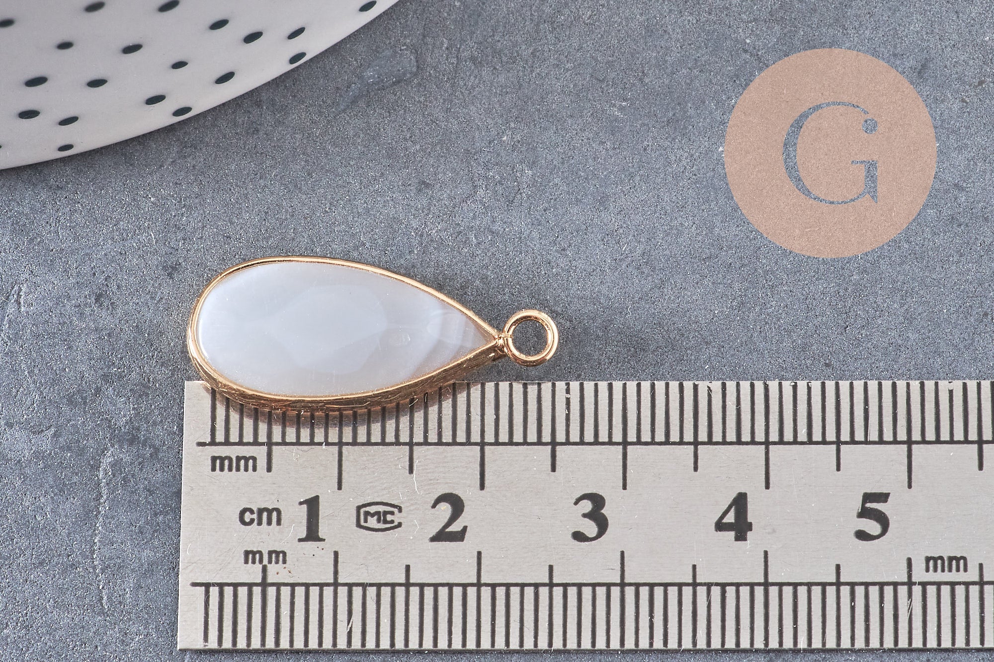 Pendentif goutte agate grise,pendentif bijoux, pendentif agate,pendentif pierre, agate naturelle,agate grise,26mm G5175