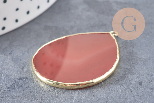 Pendentif goutte cornaline,Pendentif bijoux,pendentif pierre, pierre naturelle,41mm, x1 G1829