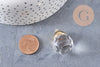 Pendentif goutte doré cristal transparent facettes,pendentif cristal, pendentif doré,création bijoux,30mm, x1 G4651