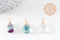 Pendentif goutte fluorite verte violette naturelle 20mm, x1 (G6264)