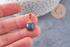 Pendentif goutte goldstone bleu foncé doré,pierre synthétique,17-19mm, x1 G4379