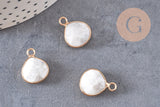 Pendentif goutte howlite blanche, fournitures créatives,pendentif bijoux,pendentif pierre,howlite naturelle,pendentif howlite,18mm-(G0978)