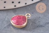 Pendentif goutte jade bordeau,pendentif bijoux, pendentif jade,pendentif pierre,jade naturel, pendentif jade, 18mm, x1 G3378