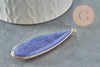 Pendentif goutte jade laiton doré 58mm,pendentif jade, pendentif pierre,jade naturel, jade vert, x1 G6274