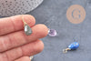 Pendentif goutte labradorite amazonite améthyste lapis naturel 16mm, x1 (G4439)