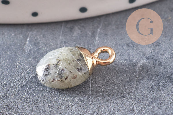 Pendentif goutte labradorite,pendentif pierre,bijou pierre,pendentif pierre, labradorite naturel,pendentif labradorite,14mm,x 2, (G0028)