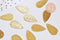 Pendentif goutte laiton brut brossé 18x10mm, x5 (G6324)