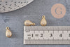 Pendentif goutte or cristal zircon, pendentif doré cristal, bijou doré,10.5mm, x1 (G2740)