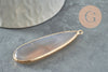 Pendentif goutte pierre howlite jaspe labradorite agate 58mm, x1 (G4032)