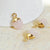 Pendentif goutte quartz rose naturel fer doré 14mm ,pendentif bijoux pierre quartz rose naturel, x2 (G0972)