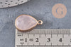 Pendentif goutte quartz rose, pendentif bijoux, pendentif quartz,pendentif pierre,quartz rose naturel, x1 G5231