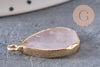 Pendentif goutte quartz rose,Pendentif pour bijoux, pendentif pierre, pierre naturelle, pendentif rose,quartz rose naturel,22mm,G3107