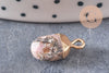 Pendentif goutte rhodonite,pendentif bijoux,pendentif pierre,quartz rose naturel,pendentif rhonodite,14mm, x2 (G10276)