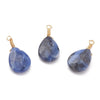 Pendentif goutte sodalite bleue naturelle facettes 25mm,pendentif bijoux, pendentif pierre, x1 (G6242)