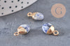 Pendentif goutte sodalite naturelle fer doré 14mm, x2 (G0420)