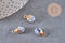 Pendentif goutte sodalite naturelle fer doré 14mm, x2 (G0420)