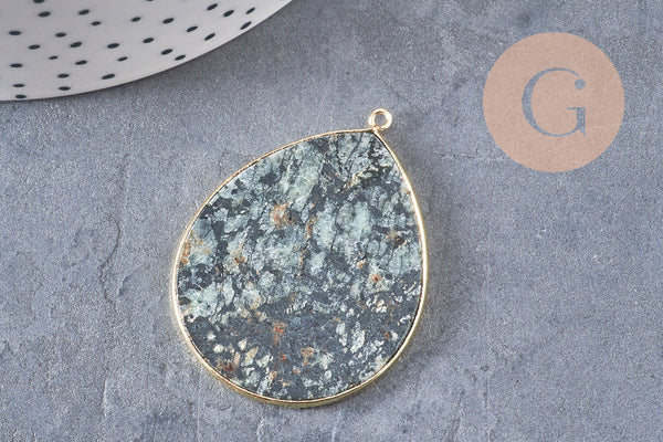 Pendentif goutte turquoise africaine,Pendentif bijoux,pendentif pierre, pierre naturelle, turquoise naturelle,création bijoux,41mm, x1 G1526