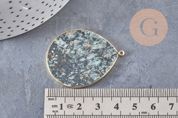 Pendentif goutte turquoise africaine,Pendentif bijoux,pendentif pierre, pierre naturelle, turquoise naturelle,création bijoux,41mm, x1 G1526