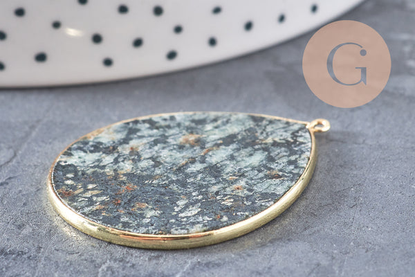 Pendentif goutte turquoise africaine,Pendentif bijoux,pendentif pierre, pierre naturelle, turquoise naturelle,création bijoux,41mm, x1 G1526